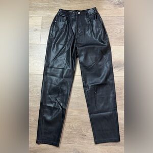 Black Zara Faux Leather Pants